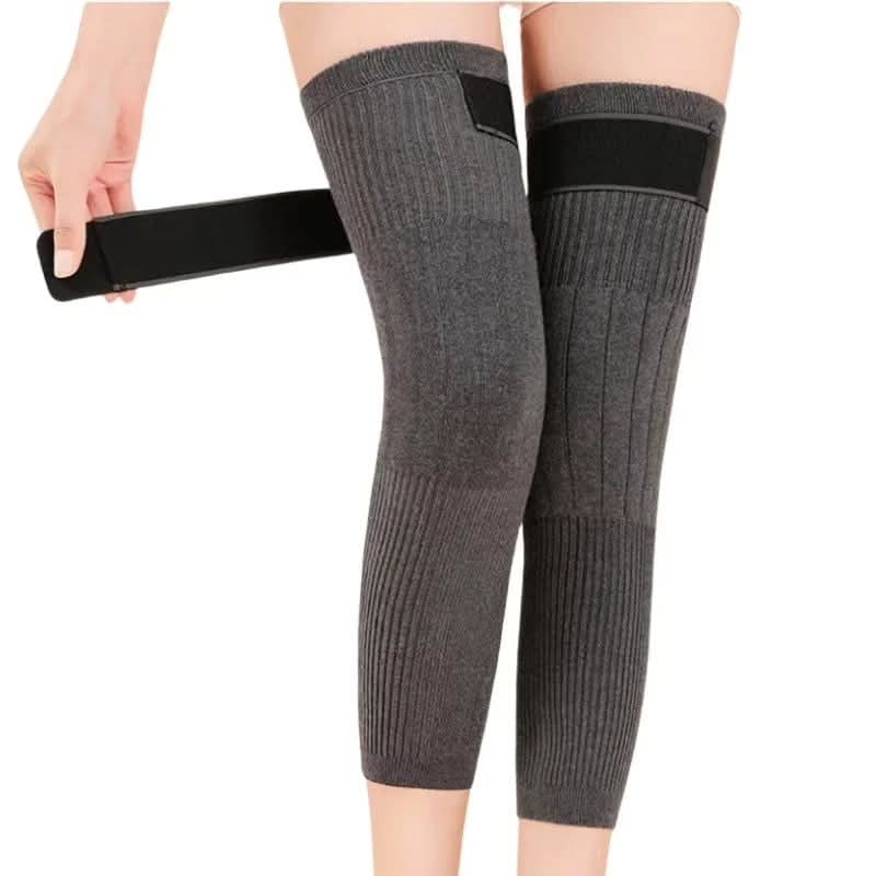 Woolen Knee Warmers with Belt for Winter – Thick Fleece Padded Support | Unisex Thermal Leg Sleeves