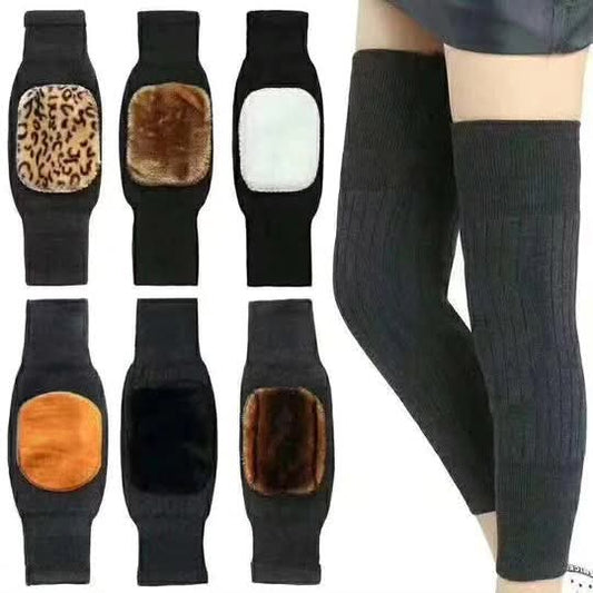 Unisex Winter Fleece Knee Warmers – Adjustable Thermal Leg Sleeves for Men & Women
