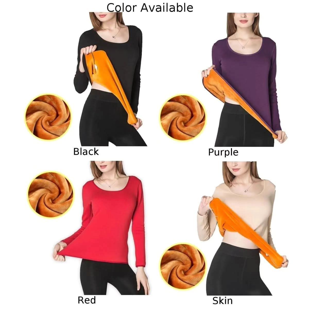 Thermal Underwear Set for Women Fleece Lined Long Johns Base Layer Warm Winter Top Bottom Pants Undershirt Pajama Set