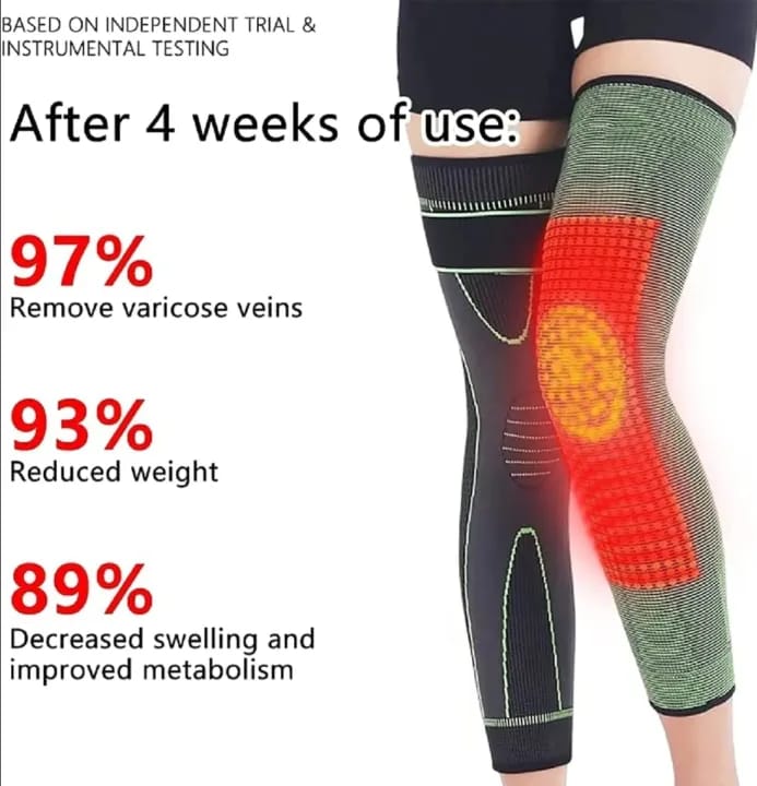 Compression Knee Pad With Adjustable Strap – Full Leg Sleeve | Arthritis Pain Relief | Running & Gym Sports Knee Support | Elastic Long Kneepad Brace | Warm Knee Massager Sleeve