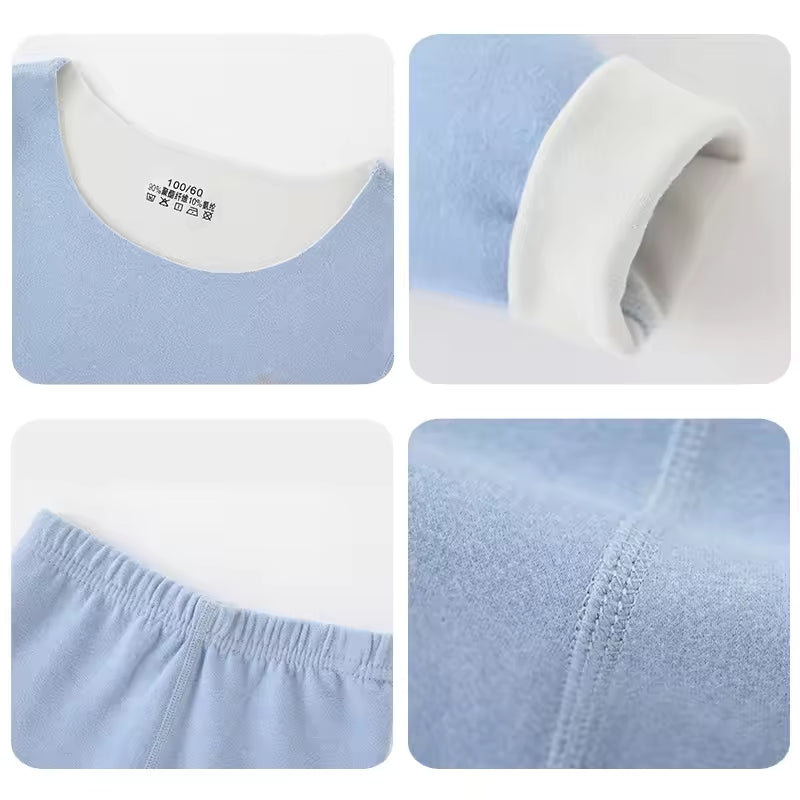 Kids Seamless Thermal Suit Solid Colors– Ultra-Soft, Warm & Breathable Winter Base Layer