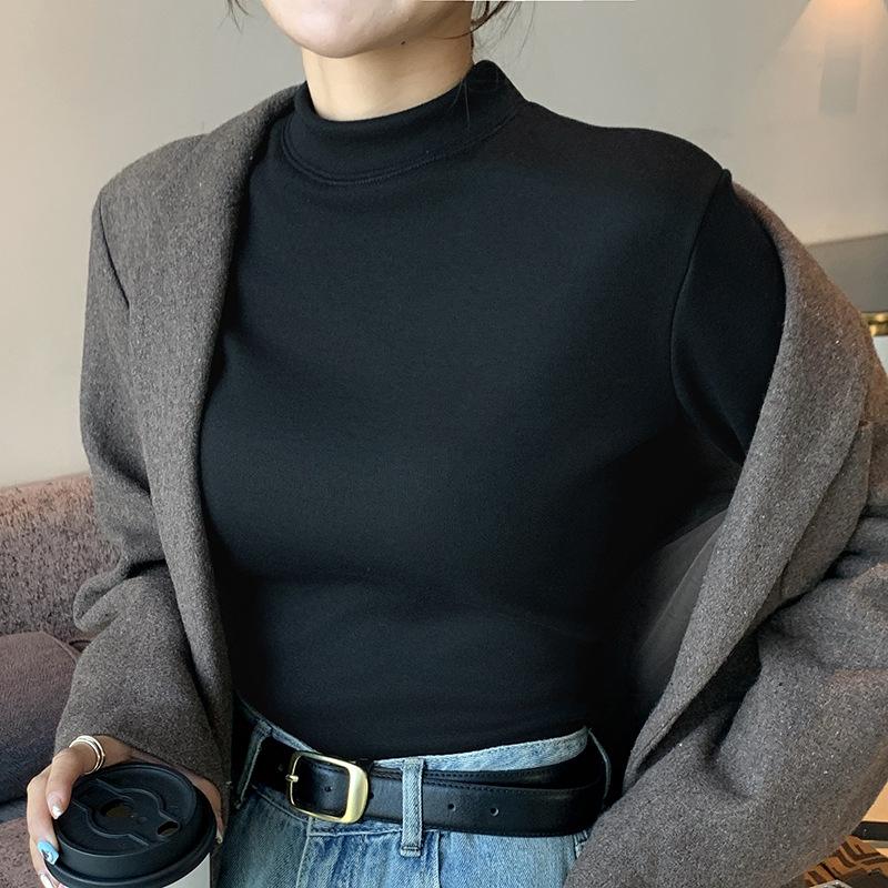 Women Thermal Shirt Half TurtleNeck Thermal Underwear Top – Lightweight Fleece Lined Long Sleeve Base Layer