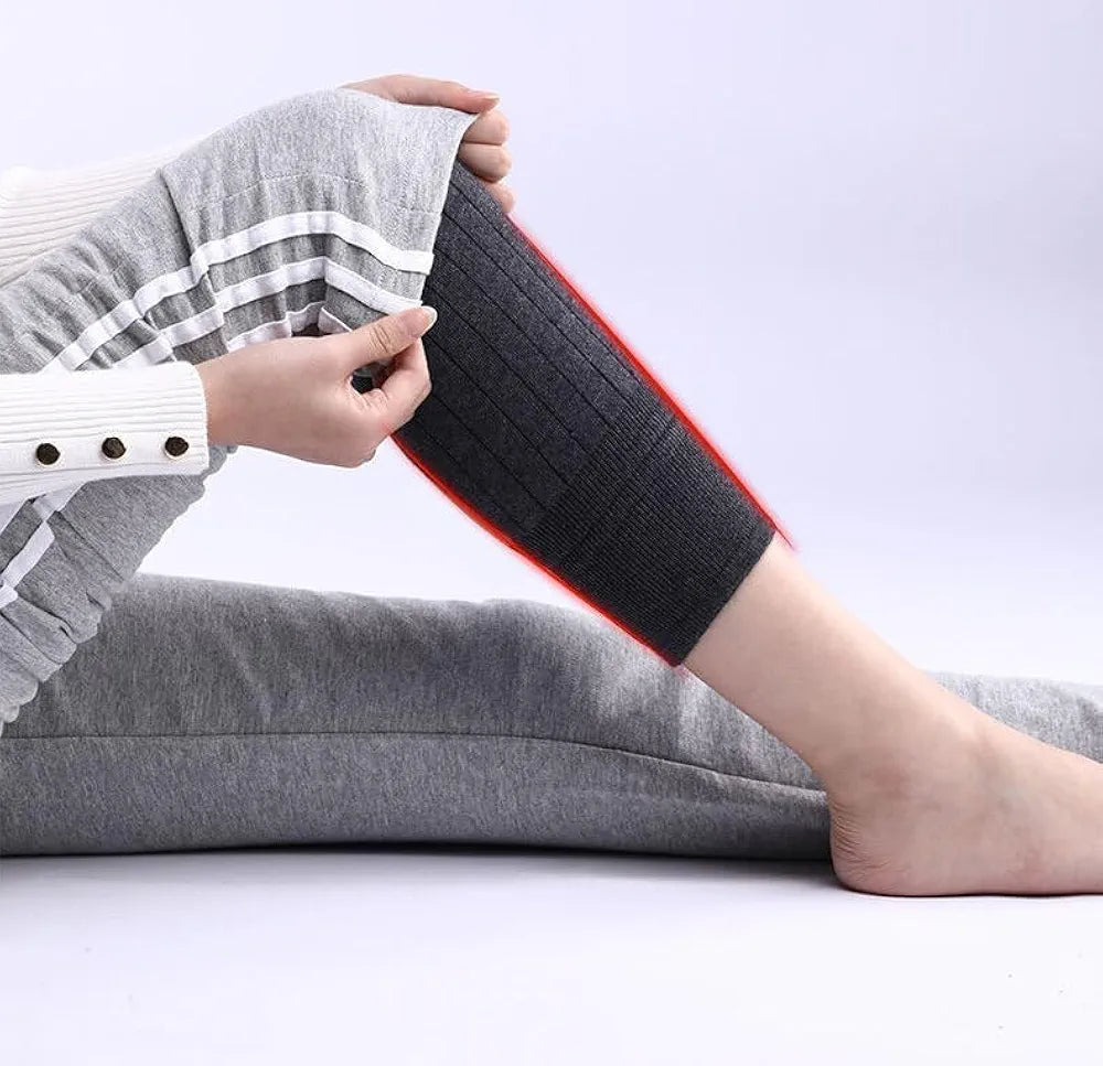 Woolen Knee Warmers with Belt for Winter – Thick Fleece Padded Support | Unisex Thermal Leg Sleeves