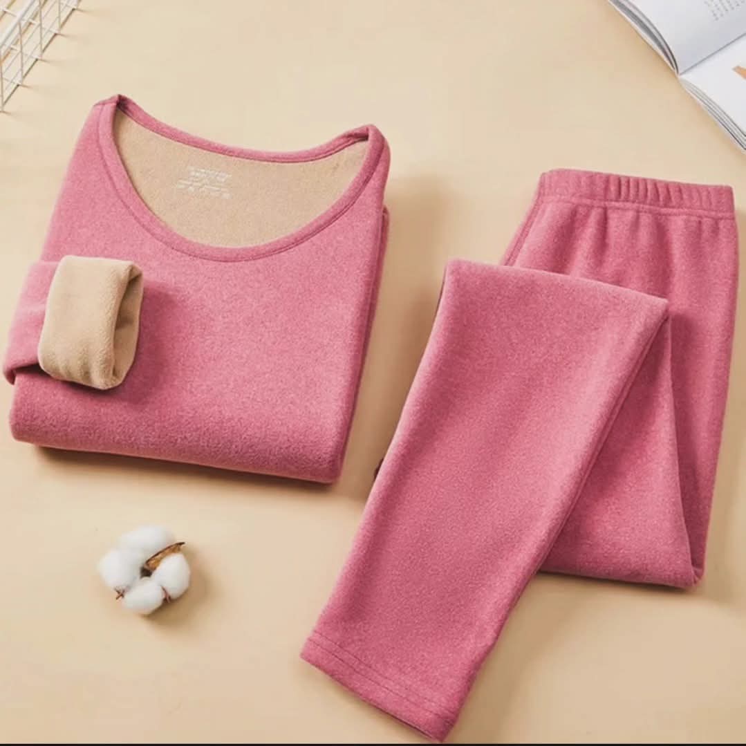 Velvet Fleece Women's Thermal Suit – Ultra Warm & Soft Innerwear for Winter | Stretchable & Skin-Friendly
