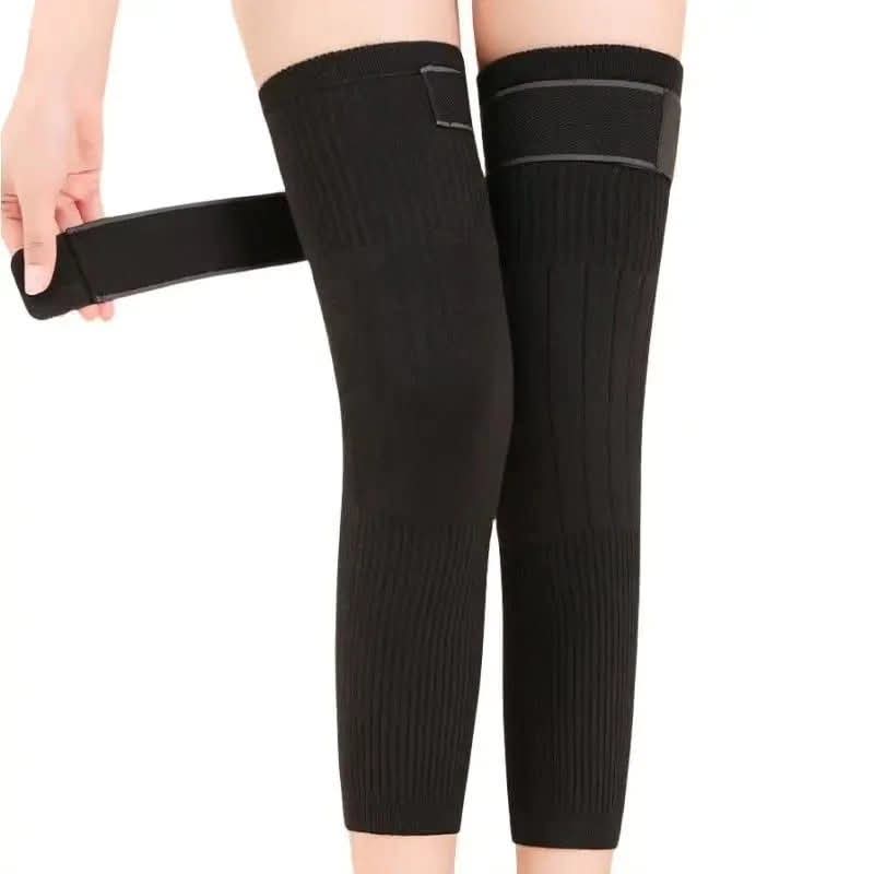 Woolen Knee Warmers with Belt for Winter – Thick Fleece Padded Support | Unisex Thermal Leg Sleeves