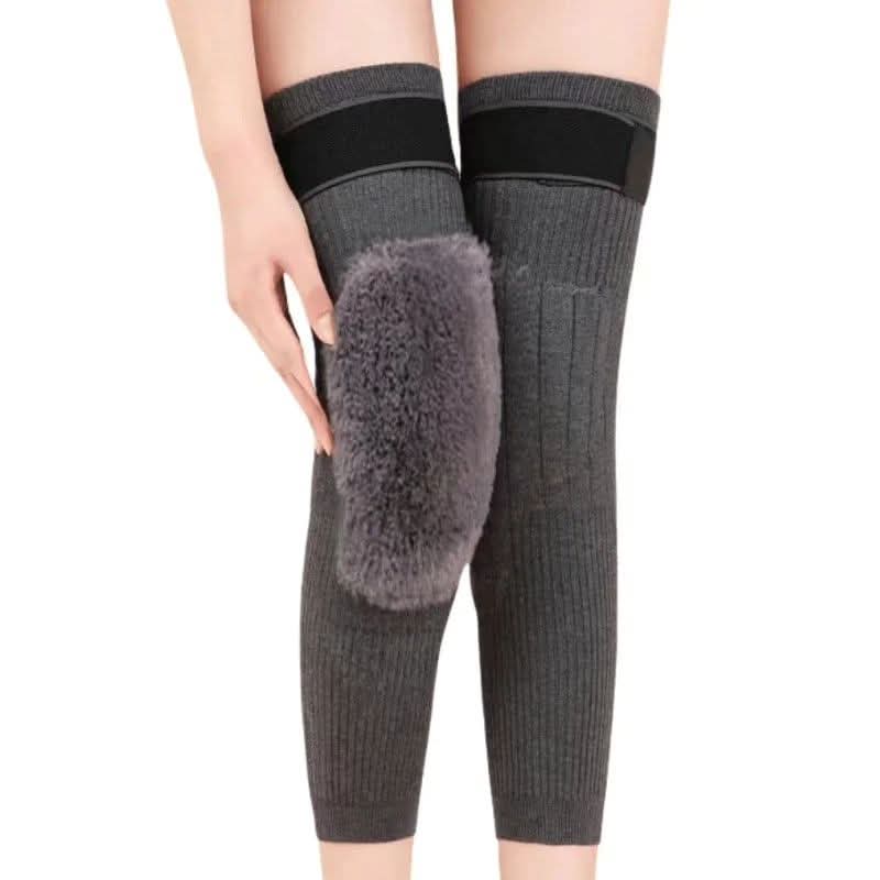 Woolen Knee Warmers with Belt for Winter – Thick Fleece Padded Support | Unisex Thermal Leg Sleeves