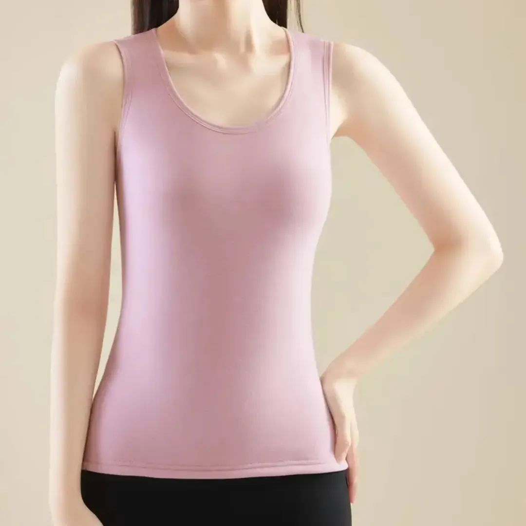 Stretchable Thermal Lamb Wool Fleece-Lined Camisole Vest for Winter (Women’s Winter Warm Innerwear)