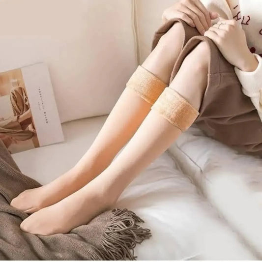 Women’s Fleece Lined Knee High / Crew Socks – Ultra Soft, Warm Winter Thermal Socks