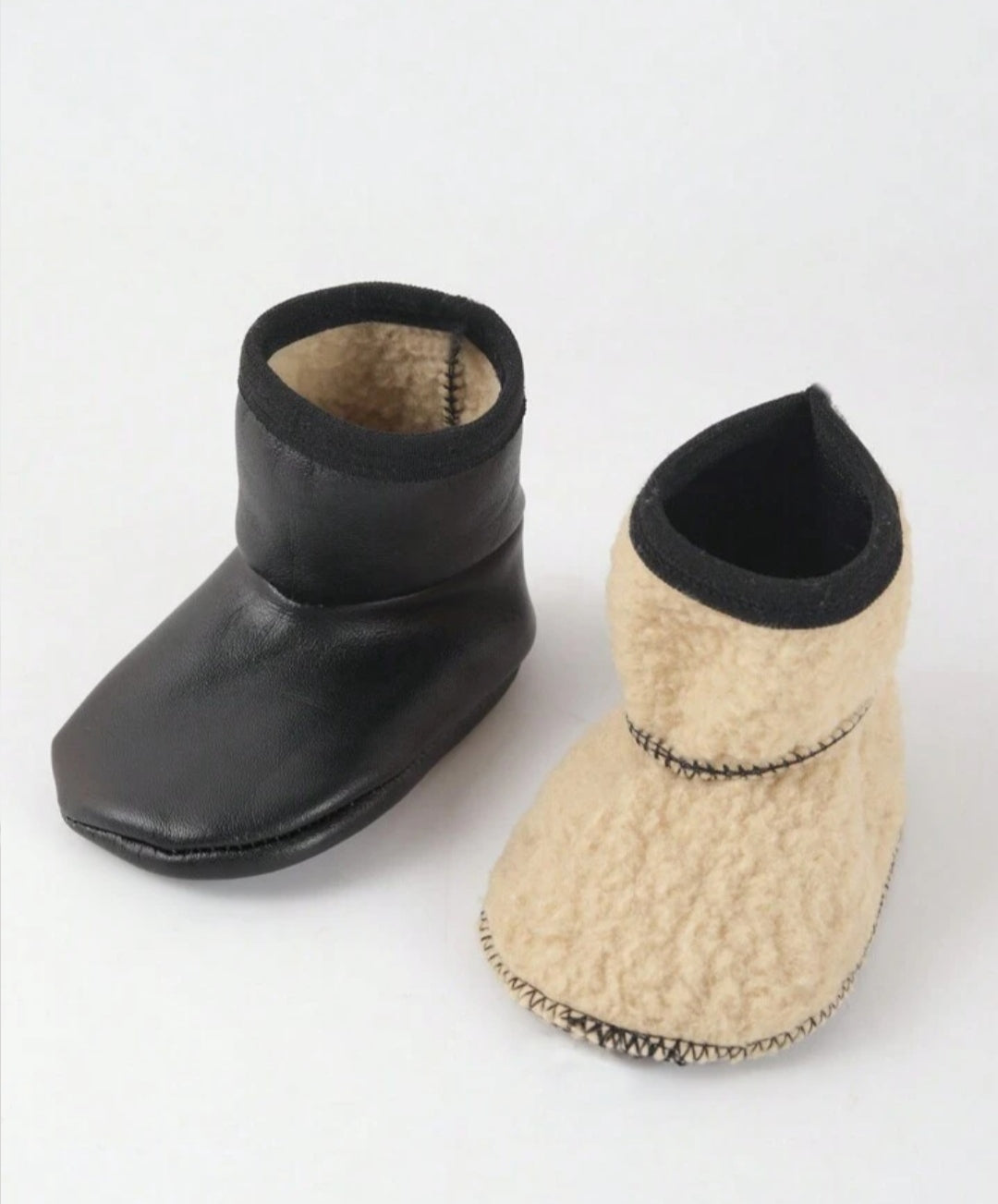 Leather Socks| Kids Boy's & Girl's Faux Leather Socks/Room Socks Slippers Home Soft-soled Shoes Boots Booties