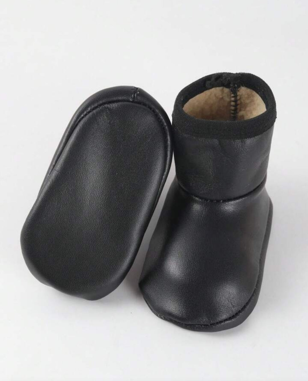 Leather Socks| Kids Boy's & Girl's Faux Leather Socks/Room Socks Slippers Home Soft-soled Shoes Boots Booties