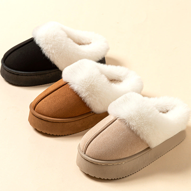 Women's Cozy Winter Slippers - Plush Fur Lined Indoor Slip-On Shoes - Soft & Warm